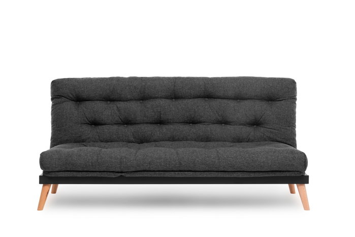 Atelier Del Sofa Saki - Sofá cama de 3 plazas Gris oscuro